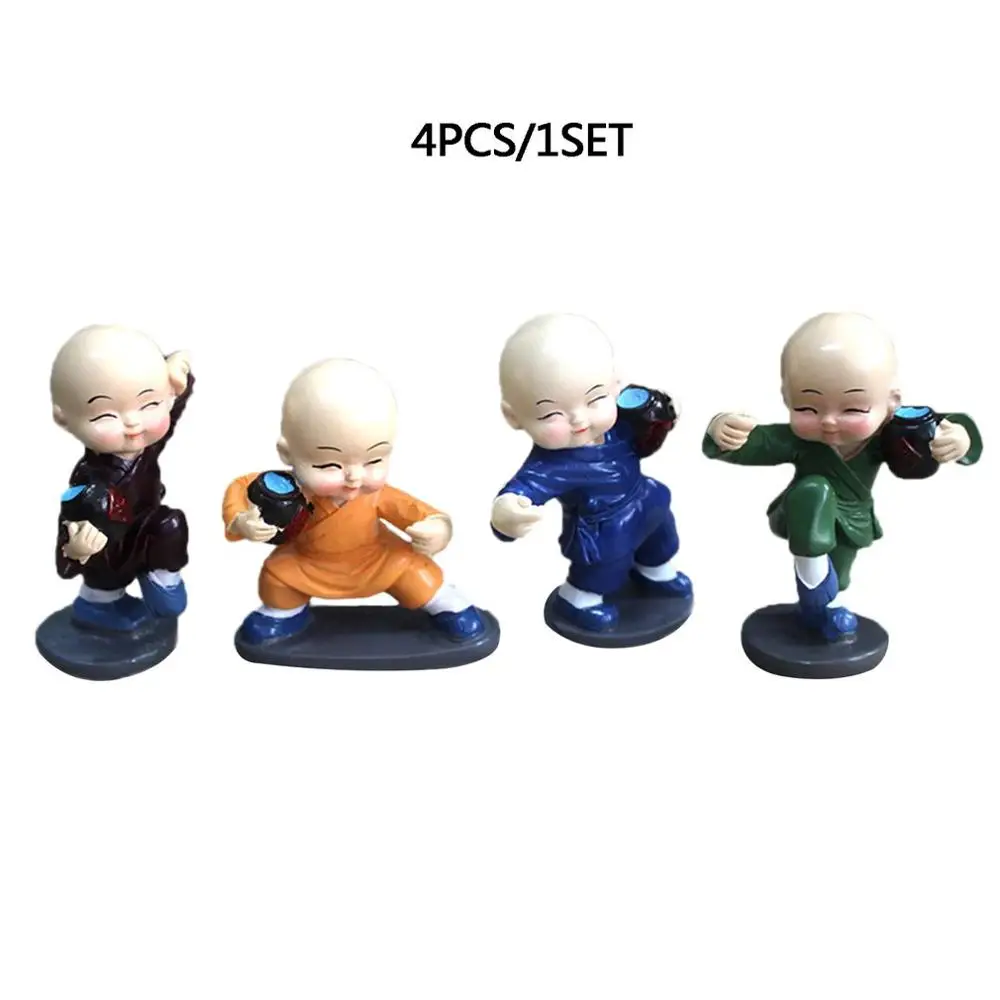 Car Decoration Resin Crafts Gifts Drunken Fist Small Monk Ornaments Home Decoration Car Doll Doll Car Accessories