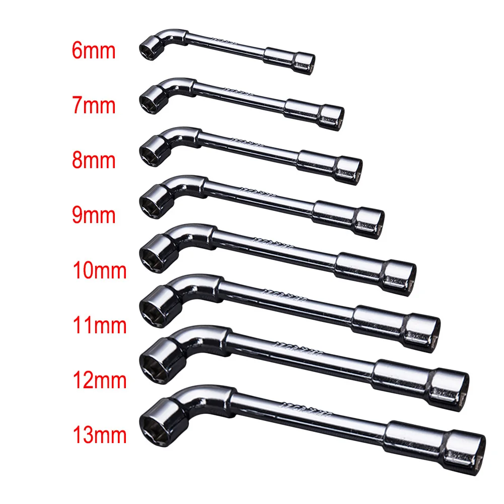 6mm-13mm c высоким cодержанием углерода Сталь L Тип трубы перфорация внешняя Шестигранная рукава ключ, дюймовый стандарт локоть двойная