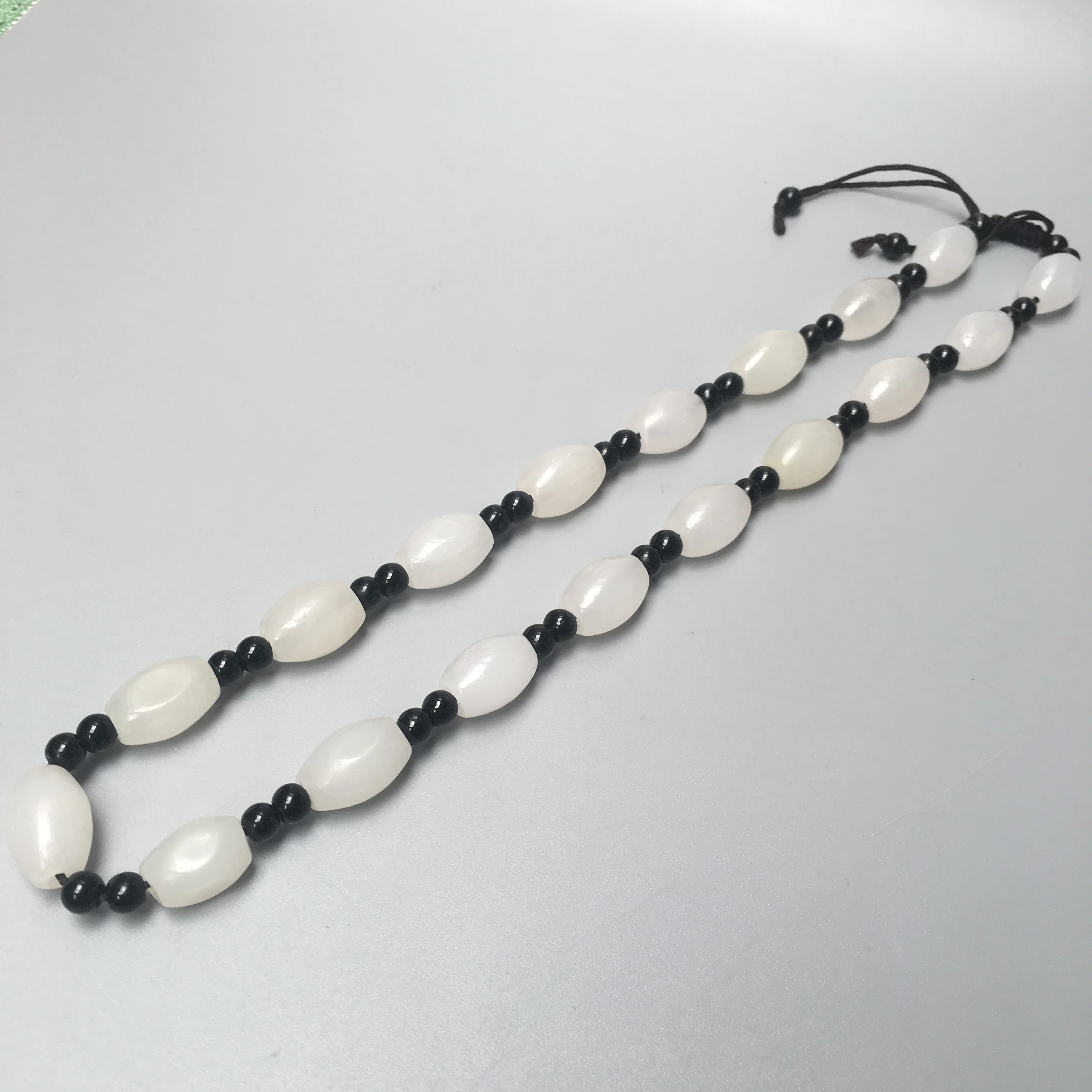 14x10mm white Afghan and black Stone necklace jewelry (Pendant accessories)