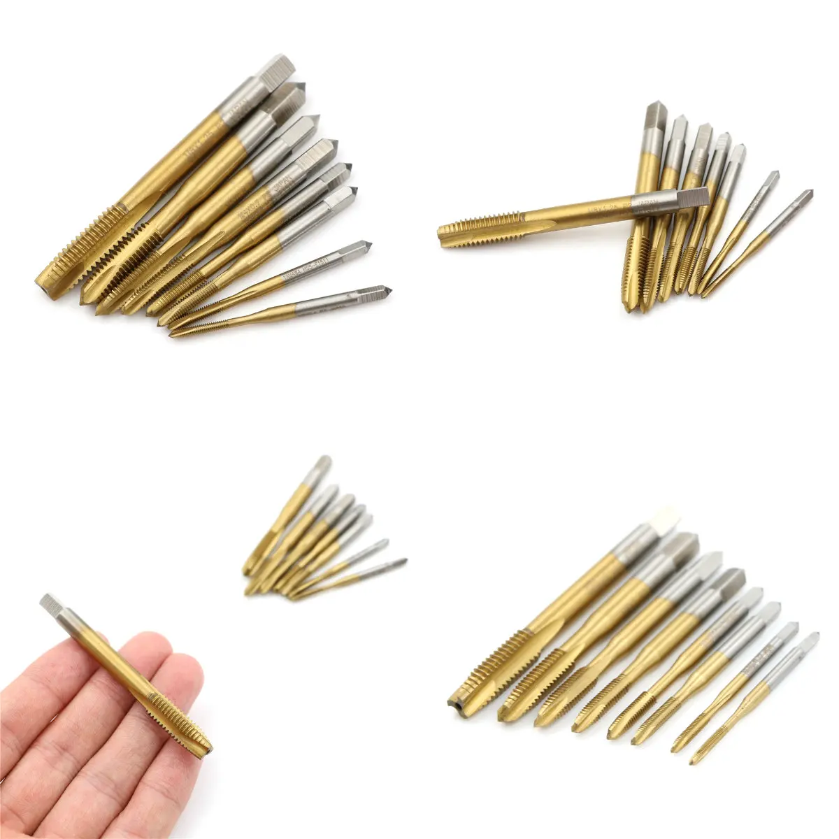 

Drill M2/M2.5/M3/M3.5/M4/M5/M6/M8 HSS Titanium Machine Right Hand Tap Spiral Point Thread Plug Handle Taps Wholesale