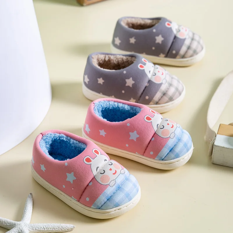 girls leather shoes Kids Cotton Winter Indoor Flip Flops Non-slip Cute Shoes Home Slipper Fashion Warm Children Baby Boys Girls Slippers Miaoyoutong best children's shoes