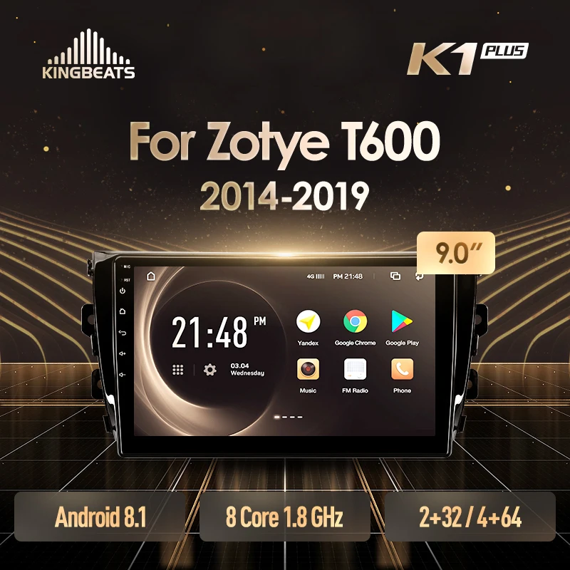 KingBeats штатное головное устройство For Zotye T600 GPS Android 8.1 автомагнитола на андроид магнитола для Зойте T600 автомобильная мультимедиа Octa Core 8 core*1.8G DDR4 2G ROM 32G RAM