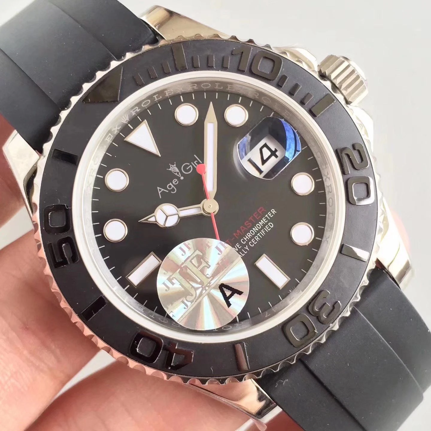

Luxury Brand New Rose Gold Silver Black Ceramic Bezel Men Sapphire Automatic Mechanical Yacht Rubber Watch 40MM 44MM Master AAA+