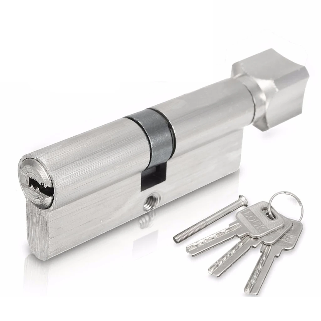 Thumb Turn Security Cylinder Lock Barrel With Keys For Garage /Sliding Door