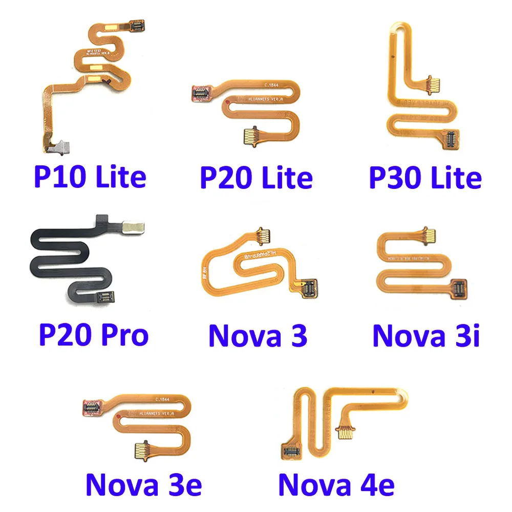 Tasto Home Di Impronte Digitali Sensore A Sfioramento Id Connettore Del Cavo Della Flessione Per Huawei Nova 3 3I 4 4E 5 5I Pro P10 P20 Pro P30 Lite