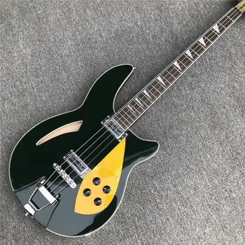 

Bass guitar, Blackish green 4 strings rich electric bass guitar,Fishbone binding Chrome hardware,Free shipping