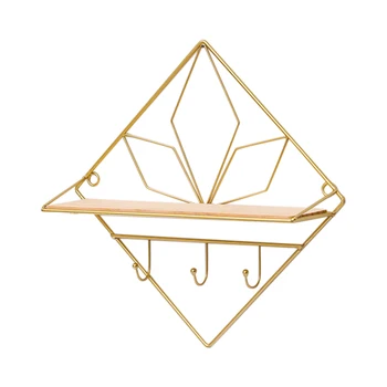 

Storage Rack Office Multifunctional Holder Organizer Bedroom Modern With Hooks Iron Art For Bathroom Wall Shelf Kitchen Floating