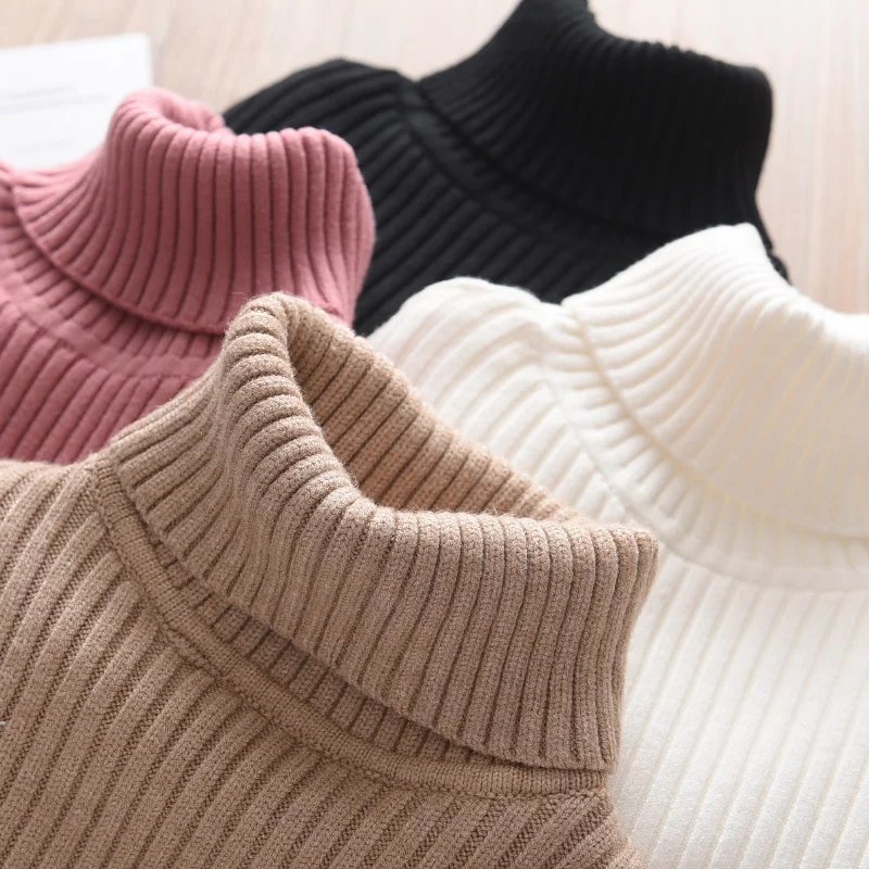 Girls Boys Sweater Pullovers Winter 2-11 Years Baby Bottoming Shirt Kids Clothes IENENS