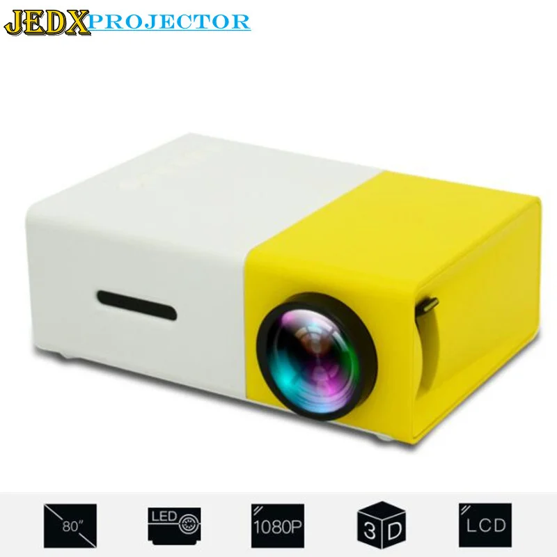 YG300 Pro LED Mini Projector 320x240 Pixels Support 1080P HD HDMI-Compatible USB Audio Portable Home Theater Media Video Player