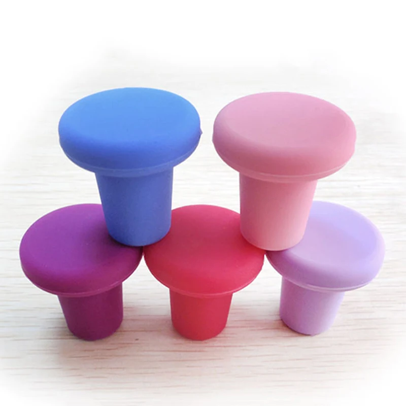 6 Colors Wine Stopper Silicone Bottle Stopper Caps