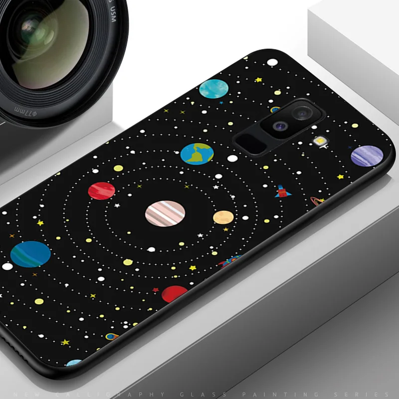 Черные чехлы из ТПУ для Samsung A10 A20 A30 A40 A50 A60 A70 A750 M10 M20 M30 M40 чехол A6 A9 A6Plus A8Plus