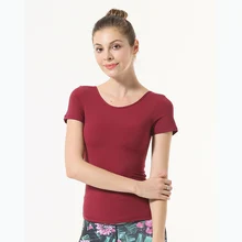 Женская футболка для йоги Женская спортивная футболка фитнес быстросохнущая Спортивная одежда на груди мягкий жилет майка с коротким рукавом спортивные майки