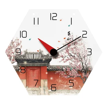 

1PC 14 Inches Hanging Clock Simple Fresh Hanging Rope Clock Household Six Arrises Wall Clock Modern Ultra-thin Clock Decor for D