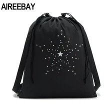 Aireebay рюкзак на шнурке с принтом для подростков, мужская сумка на шнурке, упаковочные кубики, вместительные Сумки на шнурке для женщин