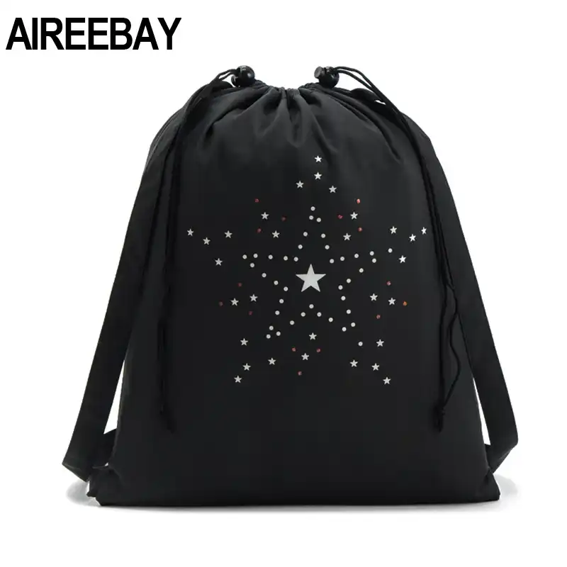 printed drawstring backpack