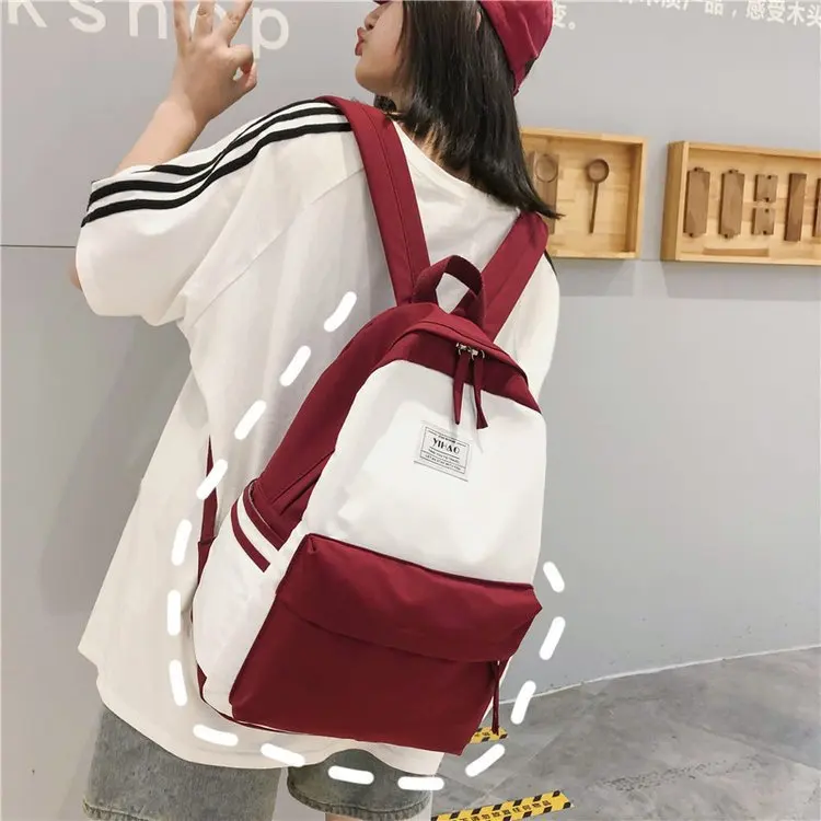 Винтажная школьная сумка для девочек в Корейском стиле, Harajuku Ulzzang, рюкзак для старшей школы, студенческий рюкзак, простая серия MORI Ba