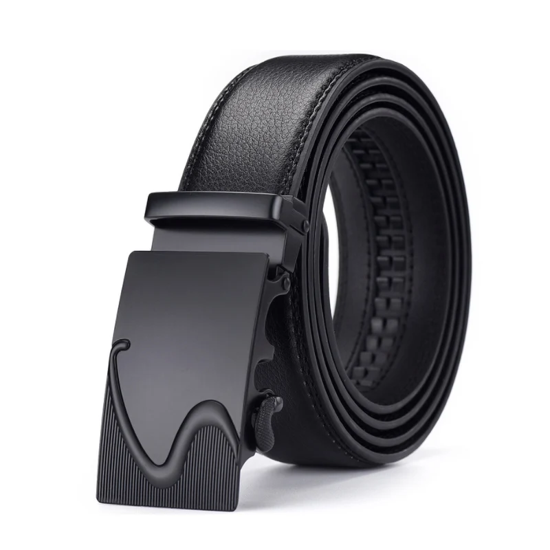 Модные высококачественные деловые мужские ремни для мужчин из натуральной коровьей кожи черный ремень с автоматической пряжкой - Цвет: 13