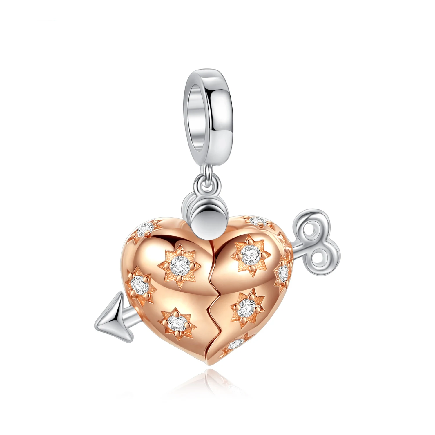 KALETINE, 925 пробы, серебро, I am Yours, гравировка, сердце, бусины, Подходит для Pandora, очаровательный браслет, ювелирное изделие, подарок на День святого Валентина для мамы - Цвет: s