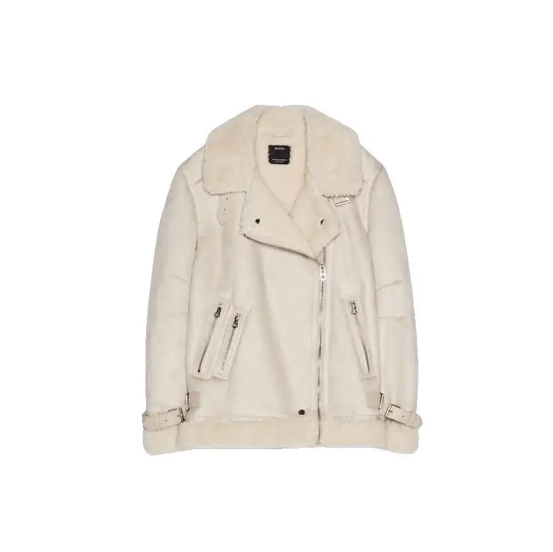 

2019 Autumn And Winter New Products European And American Streets Fashion Versatile Biker Fur Jacket