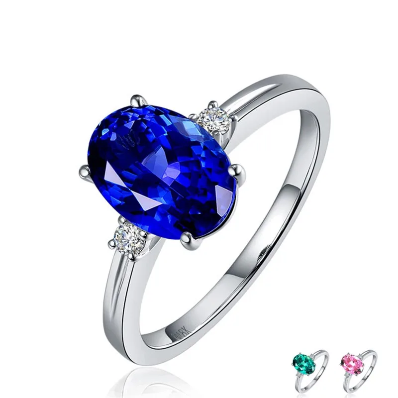 Bague Ringen серебряное кольцо 925 пробы с овальным синим сапфировым камнем для женщин, обручальное кольцо, серебряные женские вечерние ювелирные изделия с драгоценными камнями