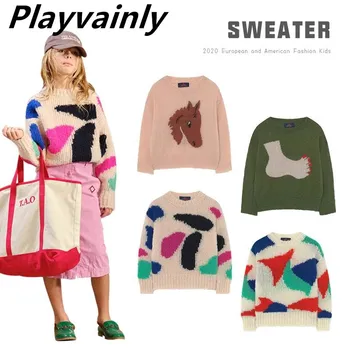 

Kids Sweaters 2020 Autumn Winter Wool Cartoon Long Sleeve Fashion Girls Boys Top Sweaters Baby Clothes RS003