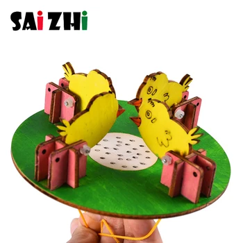

Saizhi Chick Pecking Rice Model Kits DIY Kids Science Project STEM Educaiton Kits School Physics Experiments Boys Creative Toys