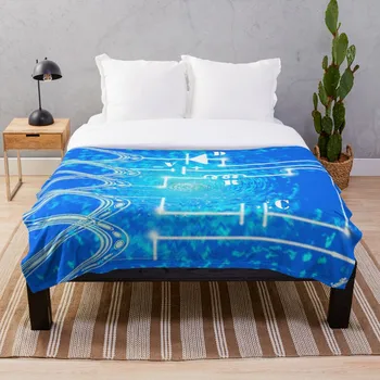 

Soft Blanket for Bed Sherpa Flannel Fleece Blanket Home Travel Sofa Soft Throw Blanket Blue Light Pulse Circuit