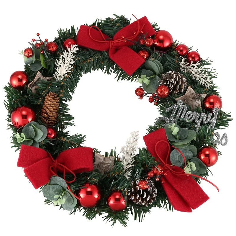 

Christmas Decoration Wreath PVC Christmas Wreath Pine Cone Wreath Window Decoration Pendant