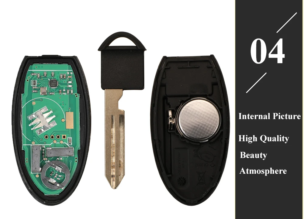 Keyforkess S180144102 2BTN 433.92MHz 4A pcf7953M chiave a distanza per auto per NISSAN x-trail Qashqai Pulsar 2014-2017 Smart Keyless Entry 16 Keyforkess S180144102 2BTN 433.92MHz 4A pcf7953M chiave a distanza per auto per NISSAN x-trail Qashqai Pulsar 2014-2017 Smart Keyless Entry - H2138893bd68947be88e4ef0983bd0022e