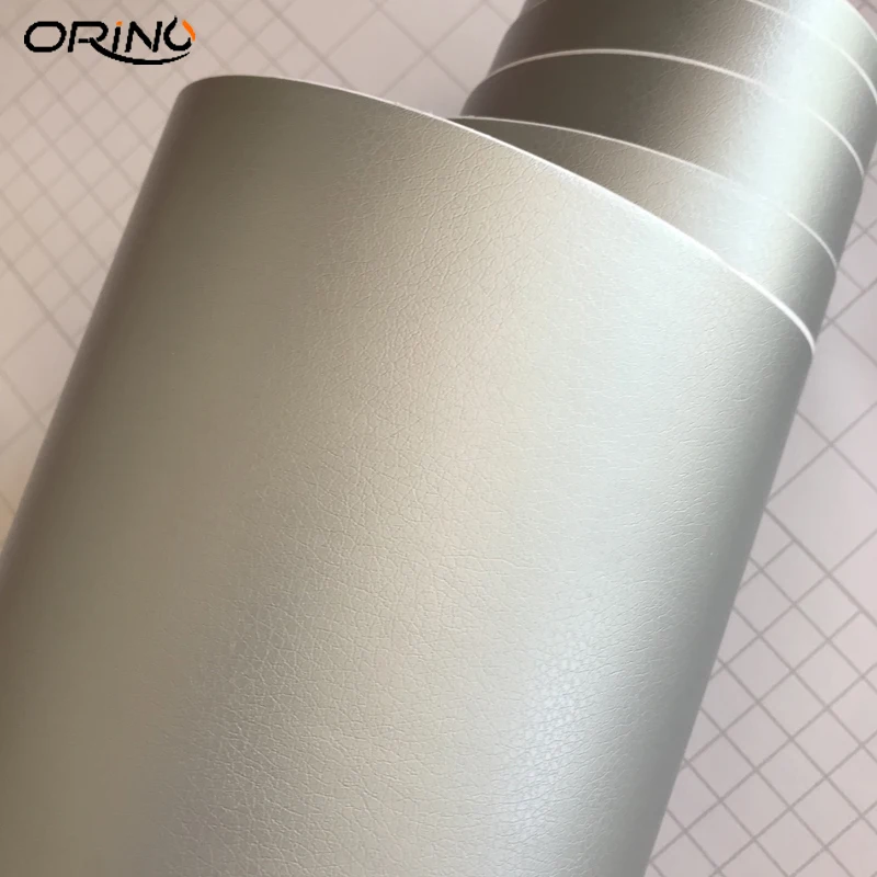 Silver Leather Vinyl Film Sticker-2