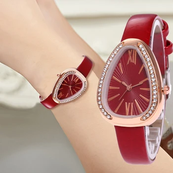 

Lady Watches Snake Head Shape Rhinestone Exquisite Personality Women's Watch Trend Wild Quartz Wristwatch