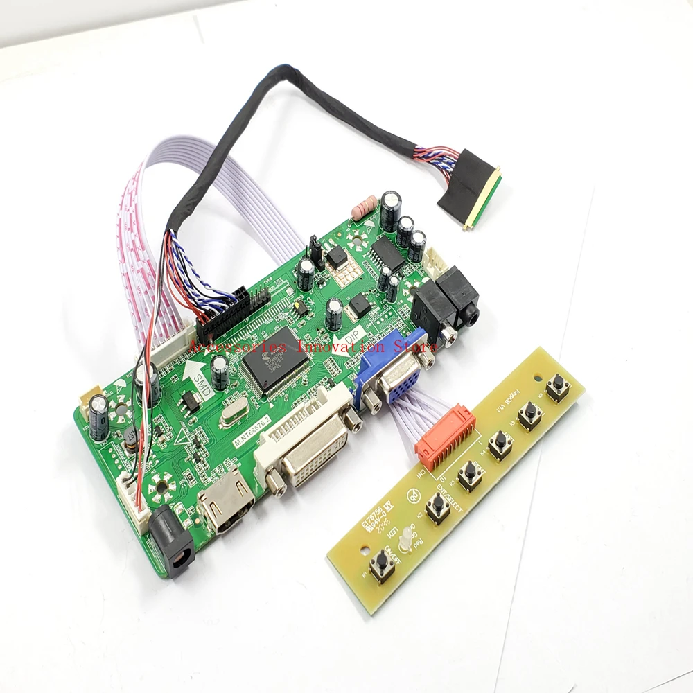 Kit de Monitor Visual com Luz Led 156nb6 L0b Rev c2 Hdmi Mais Vga Mais Dvi 1366x76. Placa de Controlador de Tela Lcd Novo - Imagem 2
