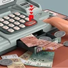 Kids Shopping Cash Register Toys Mini Supermarket Set Simulation Food Calculation Checkout Counter Pretend Play Toy For Children 5