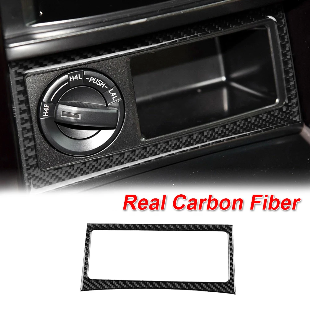 

Carbon Fiber car Button Decoration Frame Sticker For Toyota Land Cruiser 150 Car interior decoration car Decorative stickers