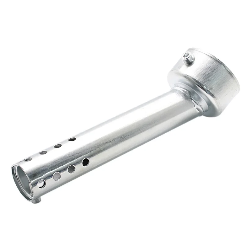 48mm Universal Motorcycle Angled Exhaust Insert Baffle End Can DB Killer Silencer Muffler Elbow 172MM Length
