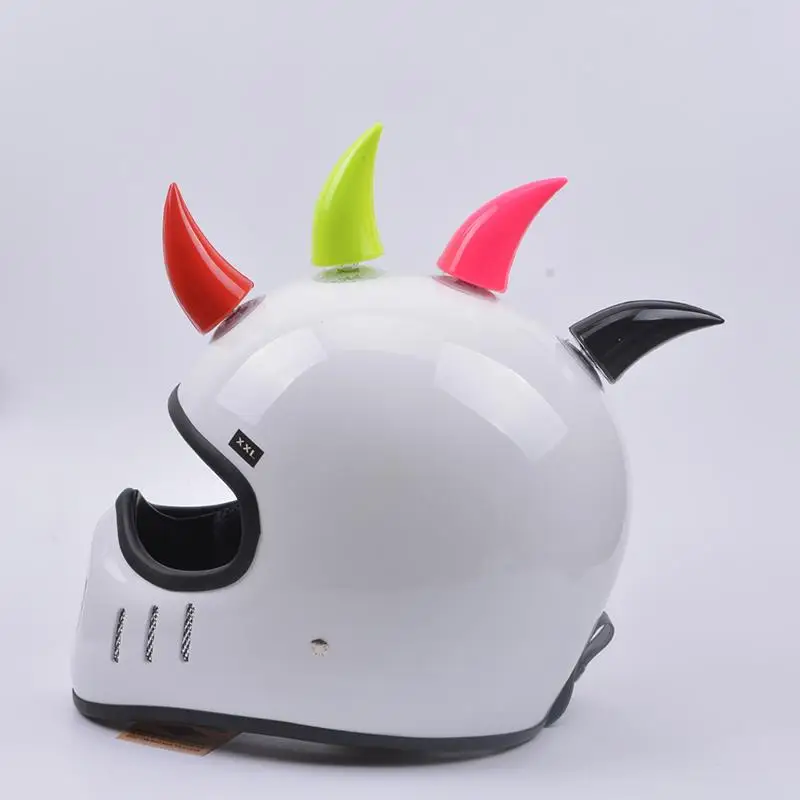 

Motocross Full Face Off Road Helmet Decoration Car Motorcycle Cute Helmet Devil Horn Car Accessories Easy To Install Cool