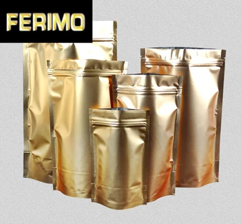 

50pcs/lot sizes 9*13cm small Stand up pouch Aluminium Foil Zip Lock Bag, Metallic Plastic Packaging Pouch for Food Tea coffee