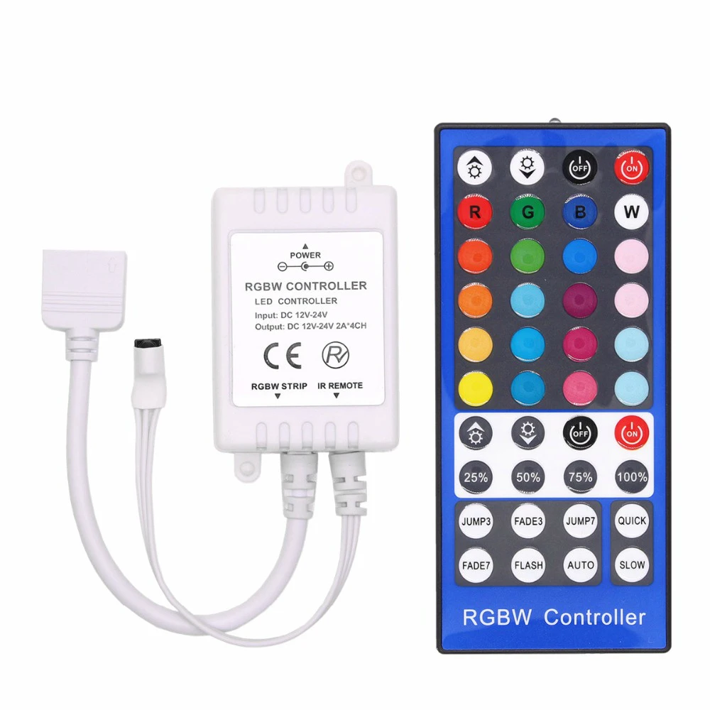 Светильник s 4 Каналы DC 12 V 24 RGBW светодиодный Управление диммер 40Key 5Pins ИК пульт