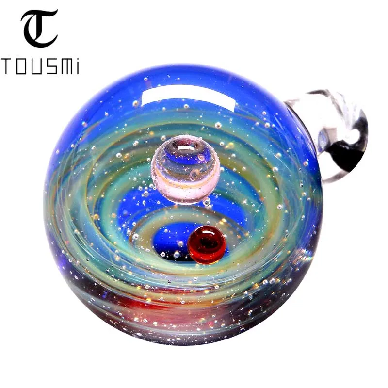 

Tousmi Cosmic Nebula Space Universe Galaxy Necklace Stars Glass for Girl 64cm Adjustable Rope, Valentine Day Gift, Tousmi-12