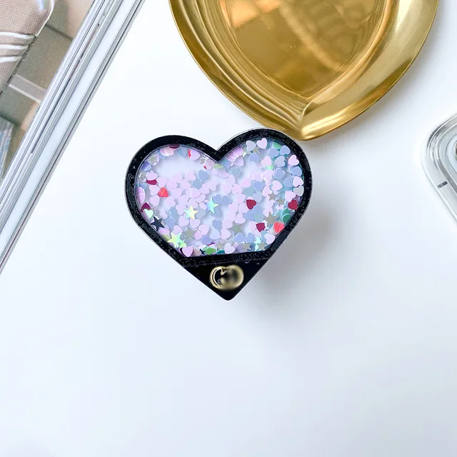 Luxury Love Quicksand Foldable Mobile Phone Holder Ring Holder Phone Suitable For IPhone Samsung Mobile Phone Accessories 4