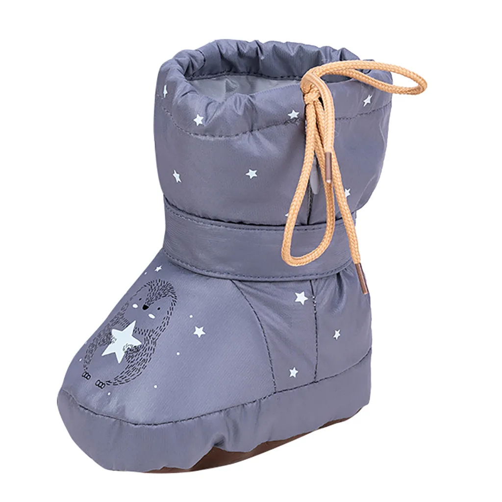 Г. Модная детская обувь для маленьких мальчиков и девочек зимние однотонные теплые ботинки Осенняя обувь с рисунком для малышей - Цвет: E