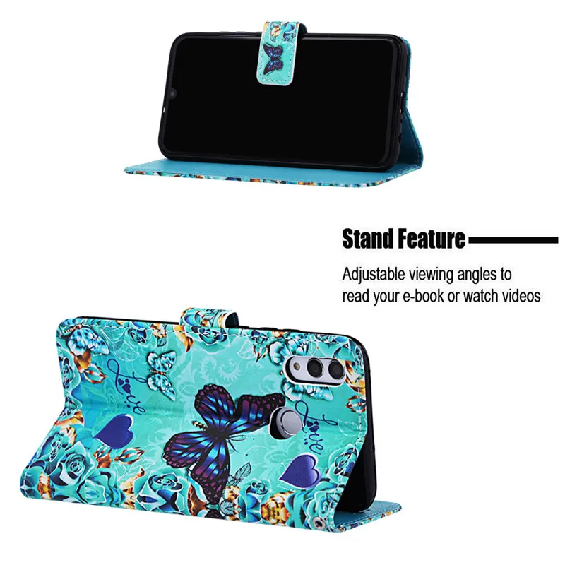 honor 10 lite case for Huawei Honor 10 Lite Cover Luxury Animal Painted Wallet Leather Flip Cases sFor Huawei Honor10 Lite Coque