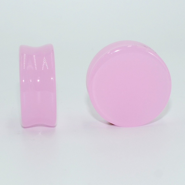 Pair Opalite Stone Ear Plug Sadde Gauges PIercing Ear Stretchers Expander Earring Earlets Body Jewelry