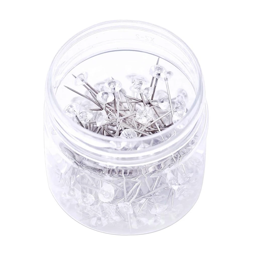 150pcs Rhinestone Diamond Head Sewing Fixing Needles Pins Jewelry Making