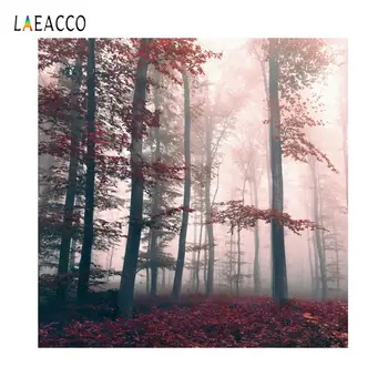 

Laeacco Forest Leaves Mist Scenic Photography Backdrop Portrait Scene Photographic Background Backdrop For photo studio