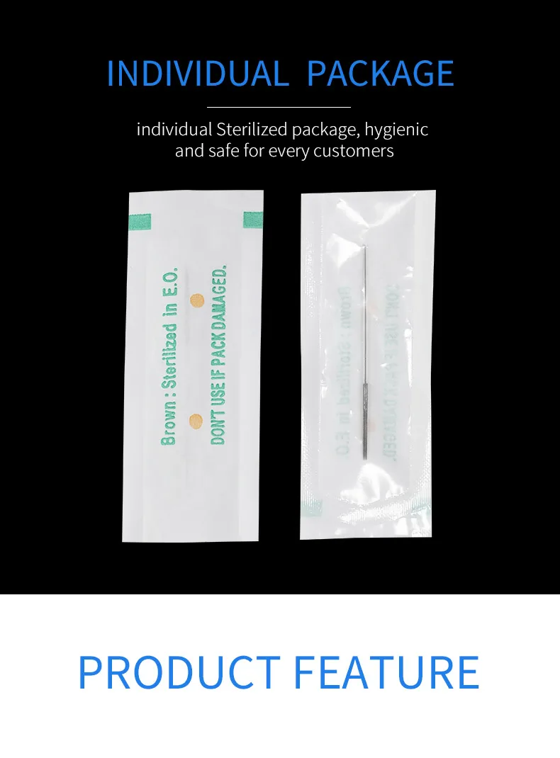 

0.35*50mm 2 Prong 2 Round Permanent Makeup Needles Free Shipping Fast Delivery 100 Pieces