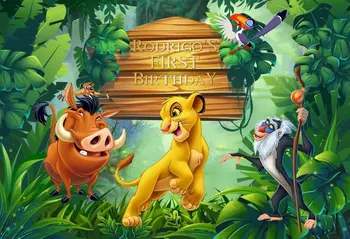 

Custom Background Photography Forest Cartoon Lion King Backdrop children Birthday Party Photo Backdrop Photo Studio