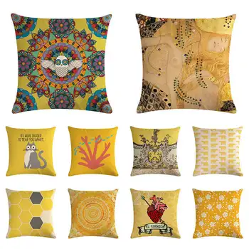 

Personalized Mandala pattern cushion cover stripe lattice pillow cover car chair sofa fashion home decoration pillow case 45x45