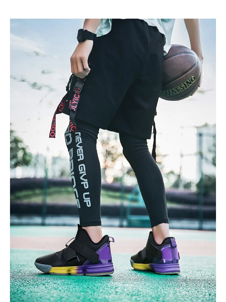 Брендовые мужские новые баскетбольные кроссовки Роскошные воздухопроницаемые Спортивная дышащая обувь нескользящие Baskerball кроссовки унисекс Lebron James обувь