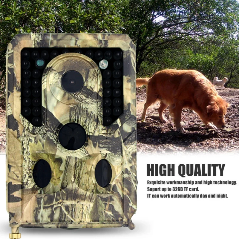 

PR400 Trail Camera 12MP 1080P 3 Sensor Heads 34 LEDs Infrared Hunting Camera Night Vision Wildlife Trail Cameras